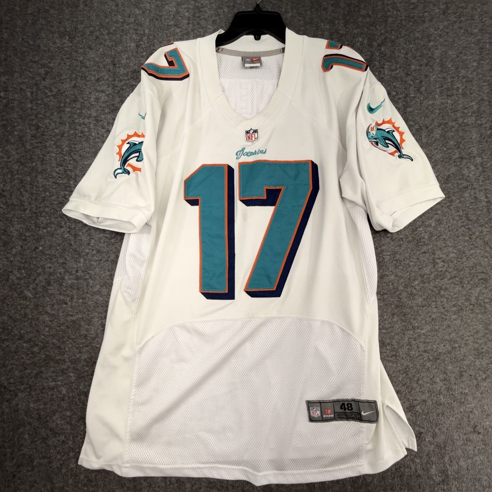Nike Miami Dolphins Jersey Mens 48 White Ryan Tannehill 17 On Field NFL Football